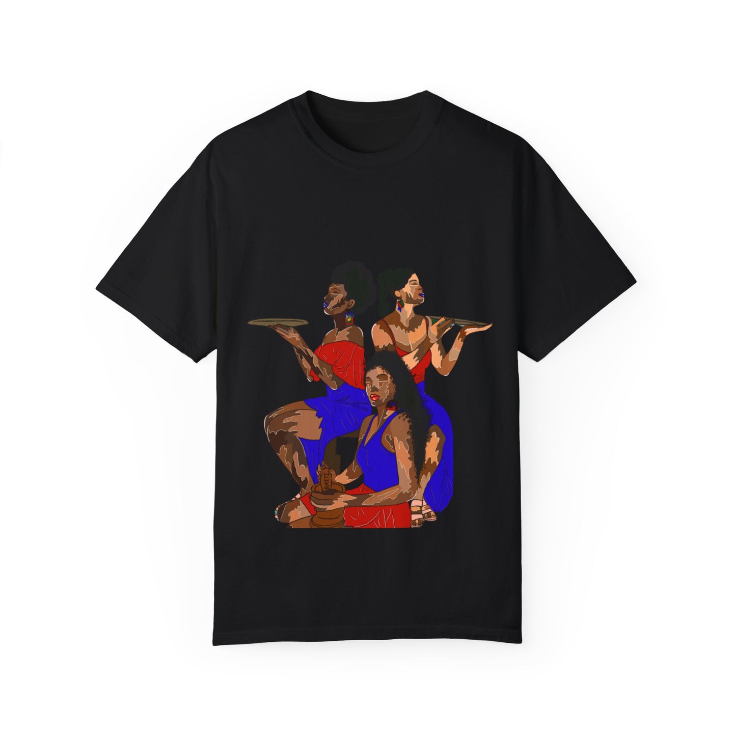 “Melanin, Haitian pride” Unisex Garment-Dyed T-shirt