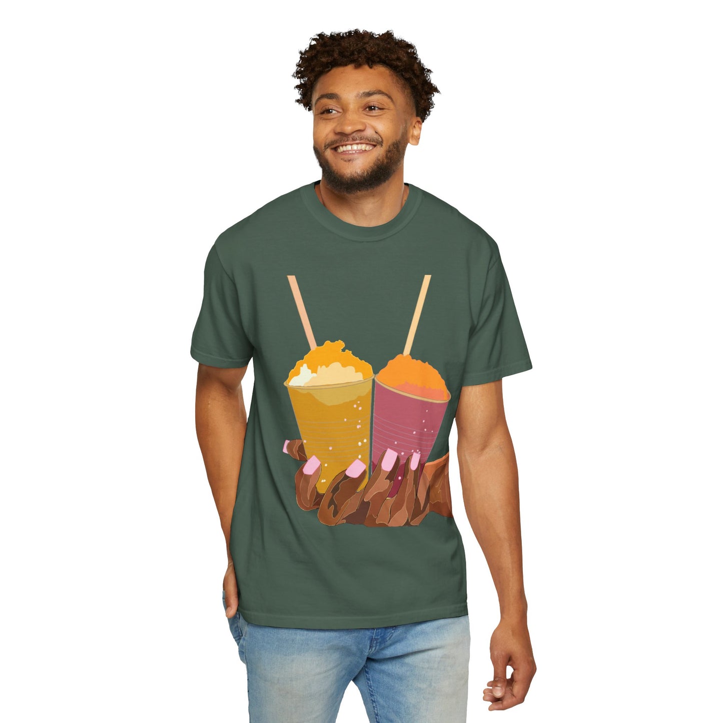 " Tropical Melanin" Unisex Garment-Dyed T-shirt