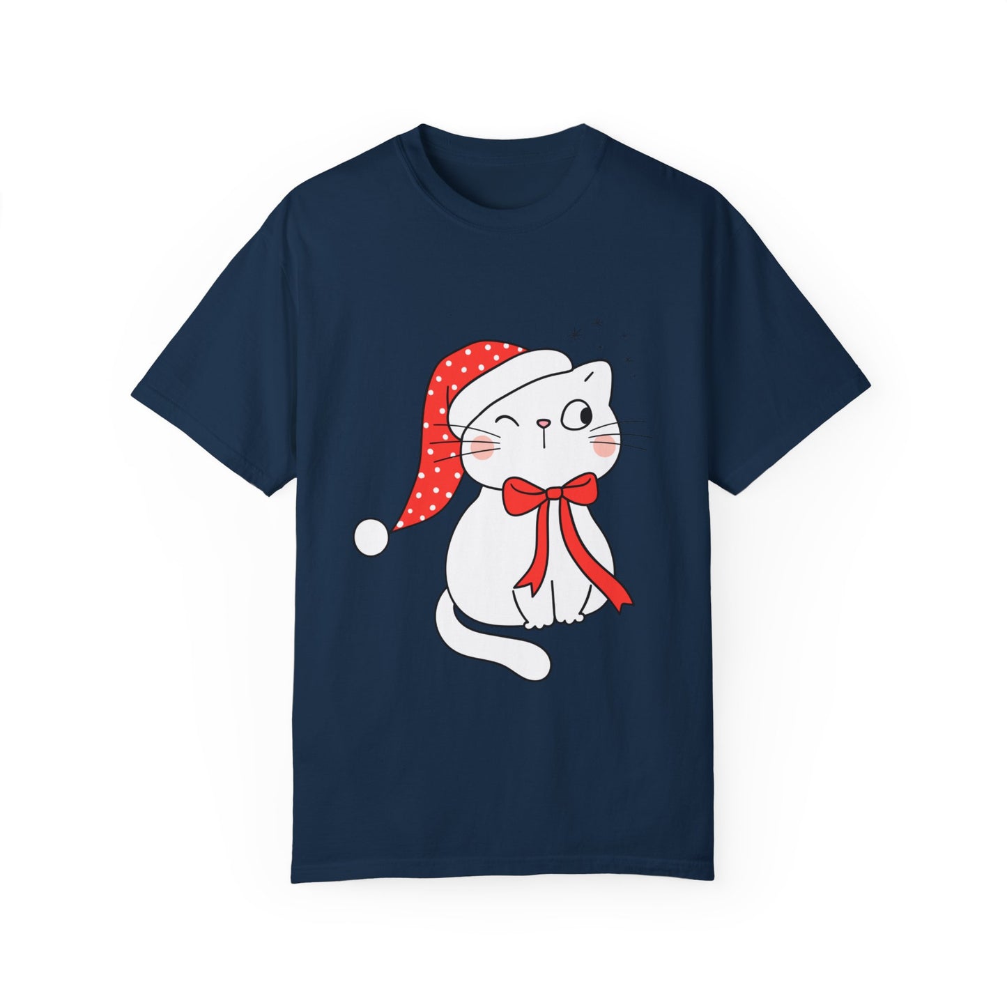 "Meowy Christmas" Unisex Garment-Dyed T-shirt