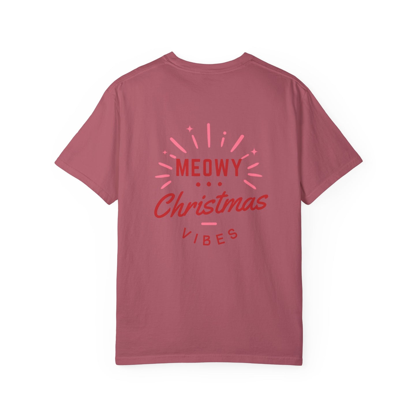 "Meowy Christmas" Unisex Garment-Dyed T-shirt