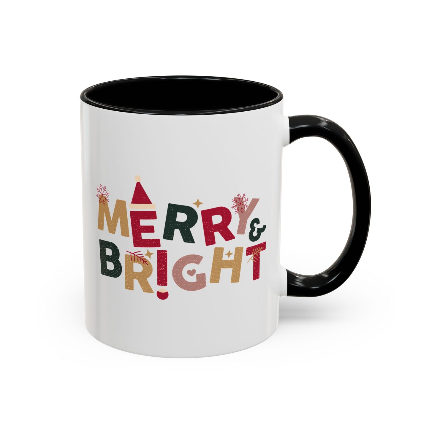 “Merry bright” Accent Coffee Mug (11, 15oz)