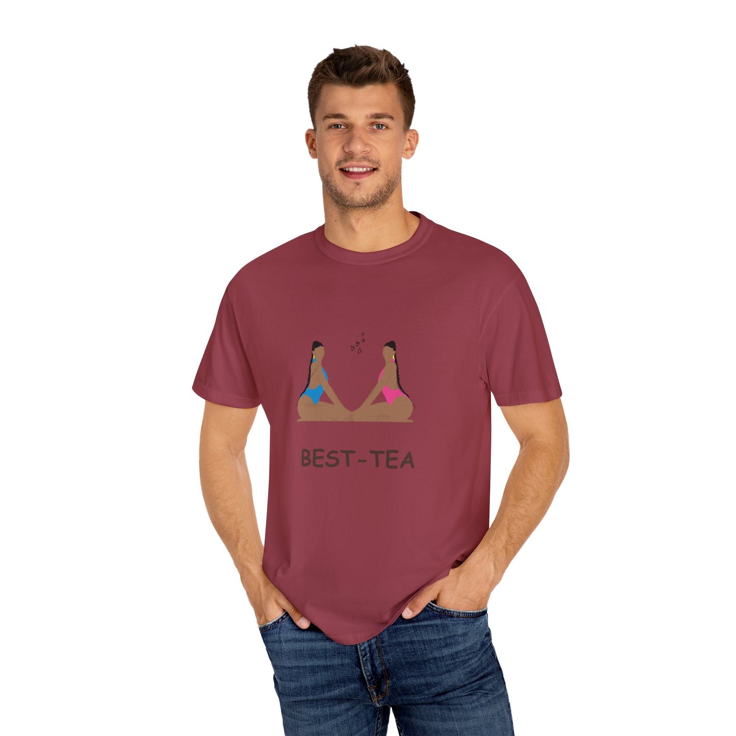 "Best Tea, besties" Unisex Garment-Dyed T-shirt