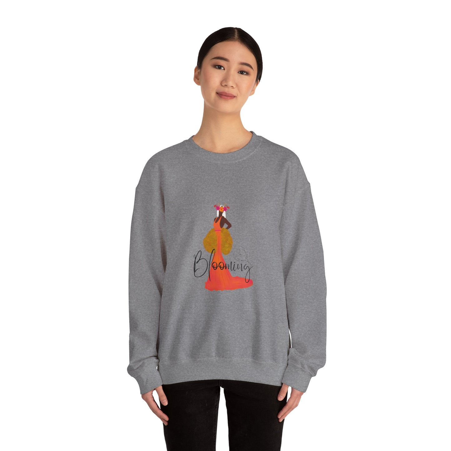 "Blooming woman" Unisex Heavy Blend™ Crewneck Sweatshirt