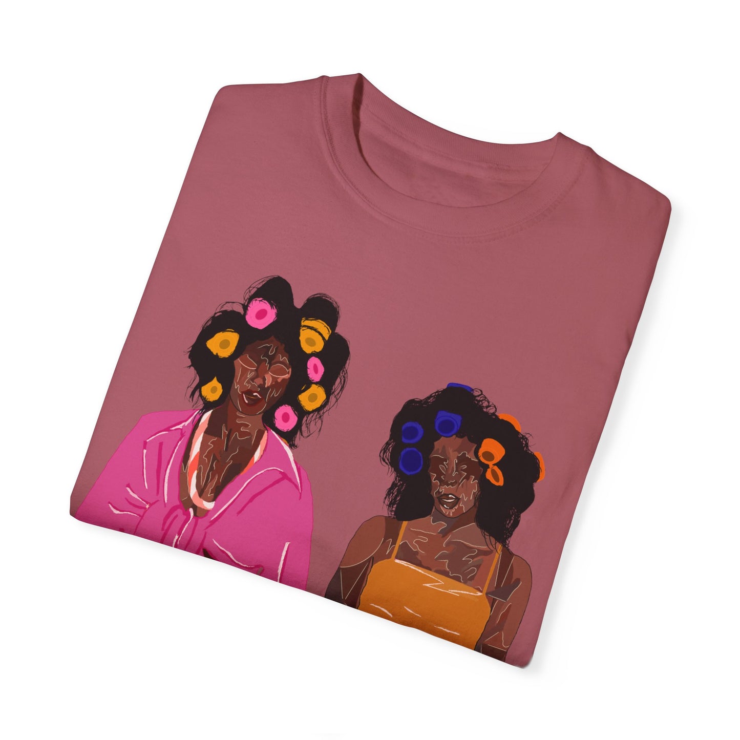 " BrownSkin queens, white typography" Unisex Garment-Dyed T-shirt