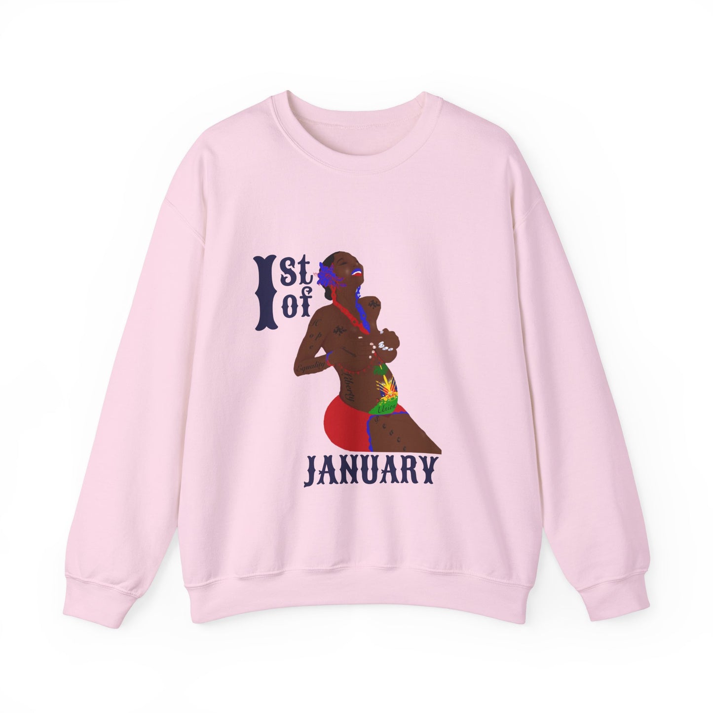 "1st of January/ Haitian Independence Day" Unisex Heavy Blend™ Crewneck Sweatshirt