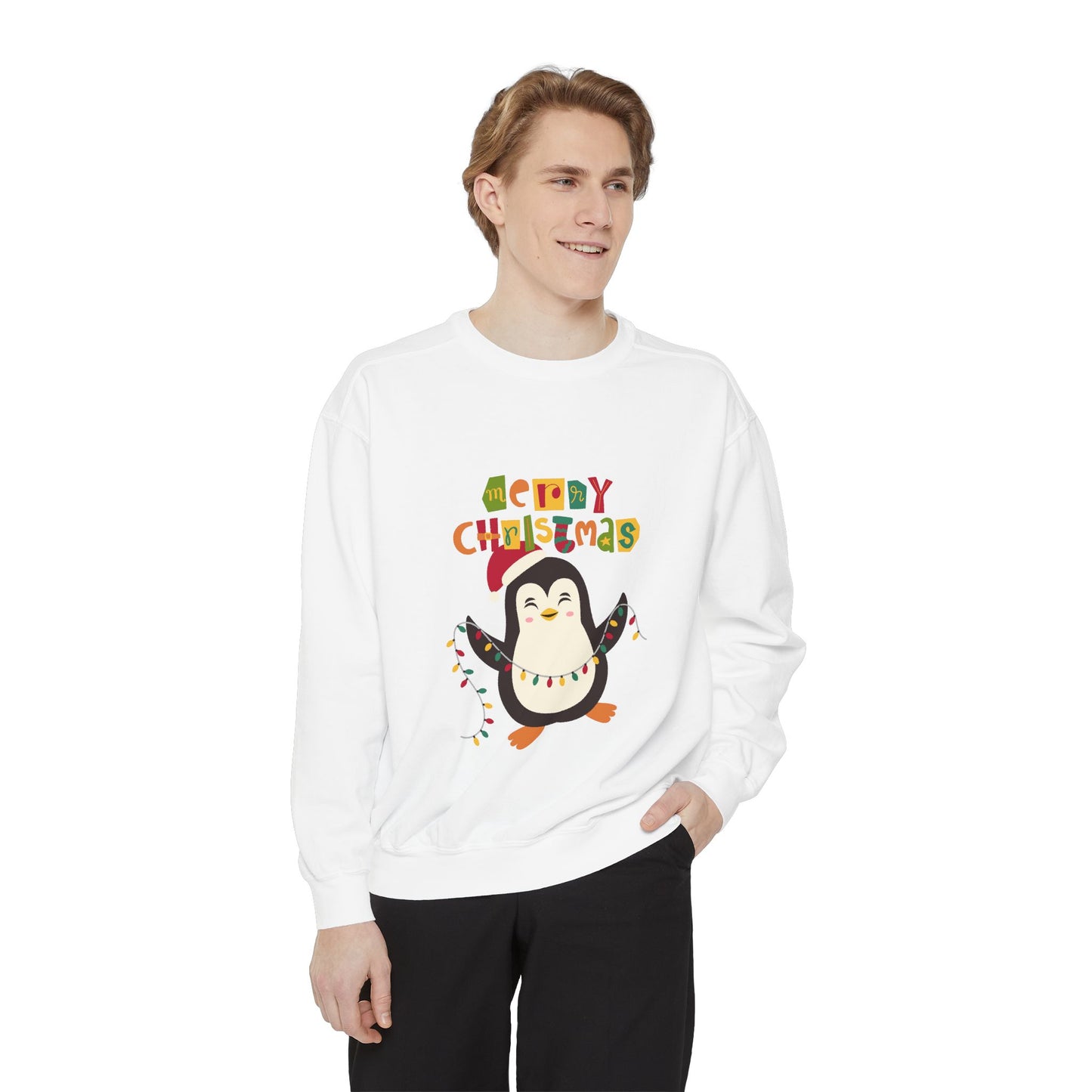 "Pingouin jingle belss"Unisex Garment-Dyed Sweatshirt