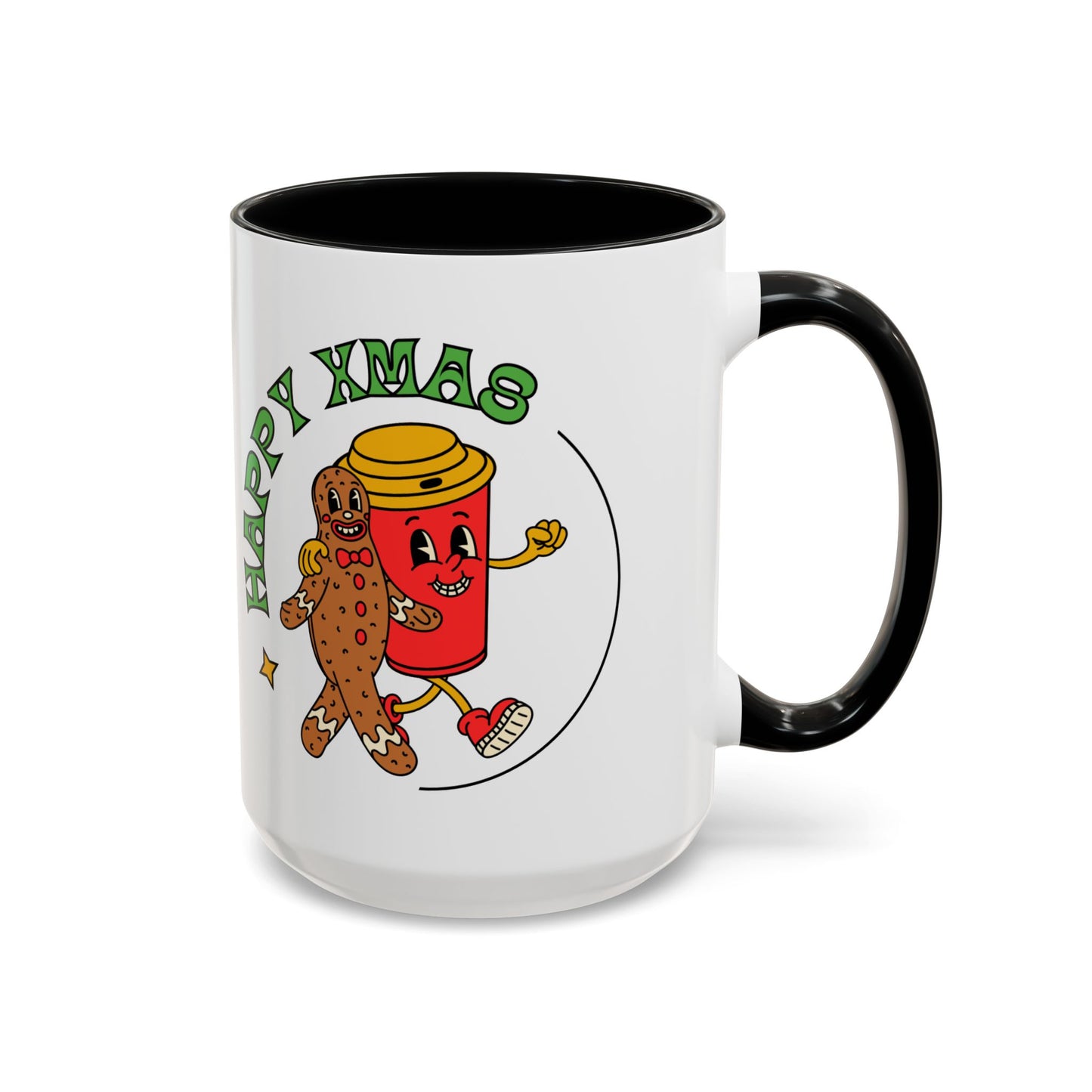 “Happy Xmas”Accent Coffee Mug (11, 15oz)