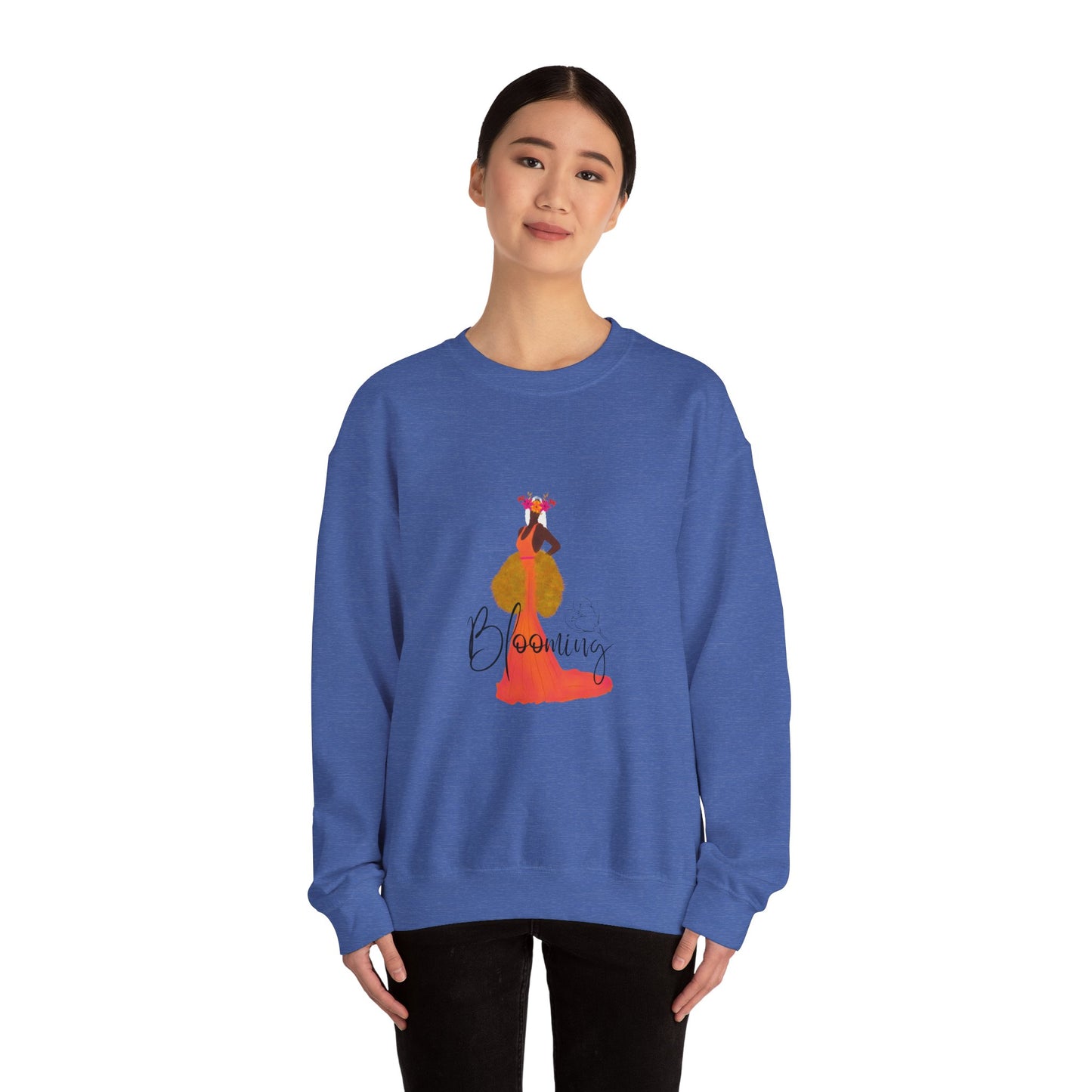 "Blooming woman" Unisex Heavy Blend™ Crewneck Sweatshirt