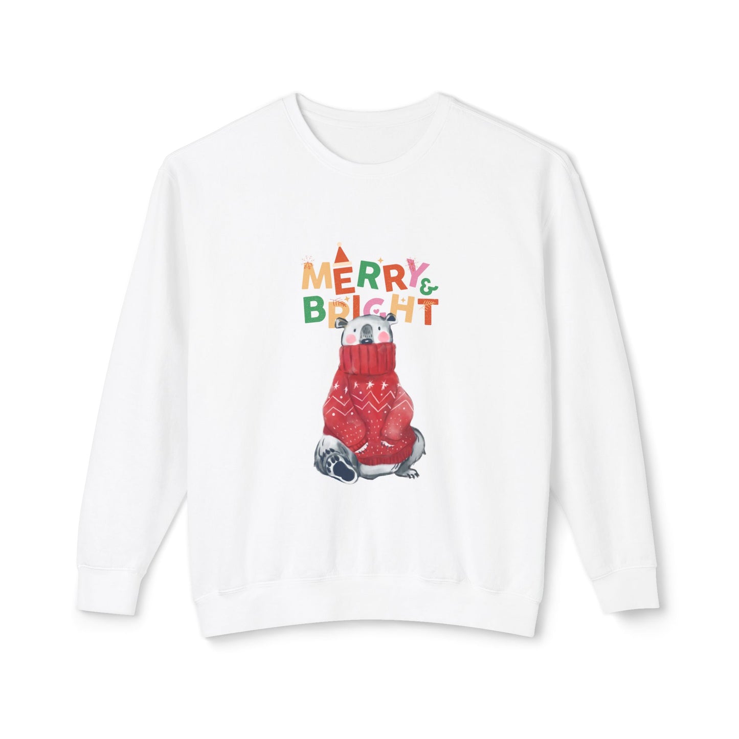 "Polar Bear" Unisex Lightweight Crewneck Sweatshirt