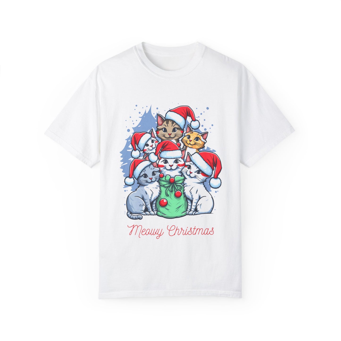 "Meawy Christmas" Unisex Garment-Dyed T-shirt