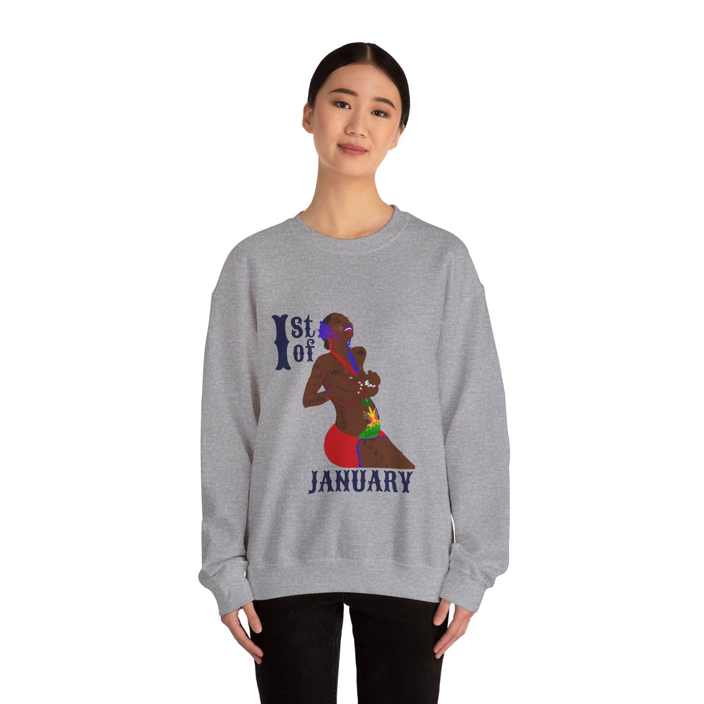 "1st of January/ Haitian Independence Day" Unisex Heavy Blend™ Crewneck Sweatshirt