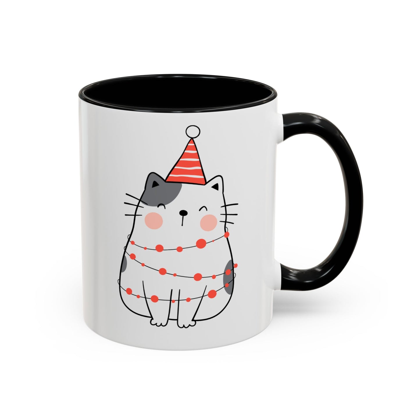 “Christmas Cat” Accent Coffee Mug (11, 15oz)