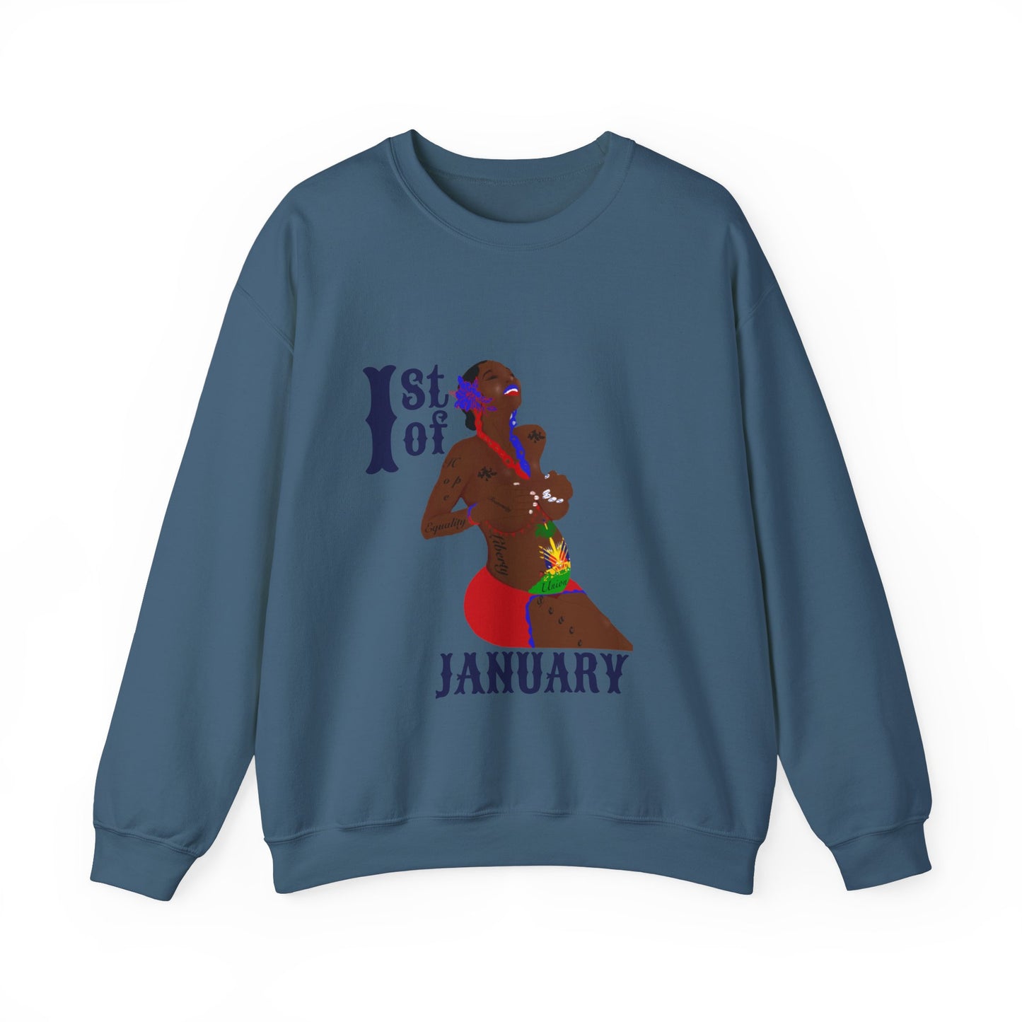 "1st of January/ Haitian Independence Day" Unisex Heavy Blend™ Crewneck Sweatshirt