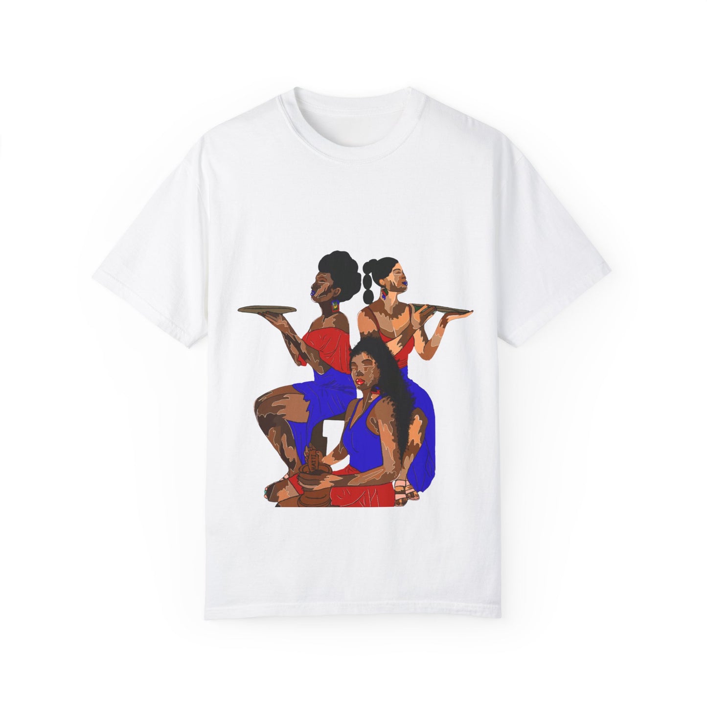 “Melanin, Haitian pride” Unisex Garment-Dyed T-shirt