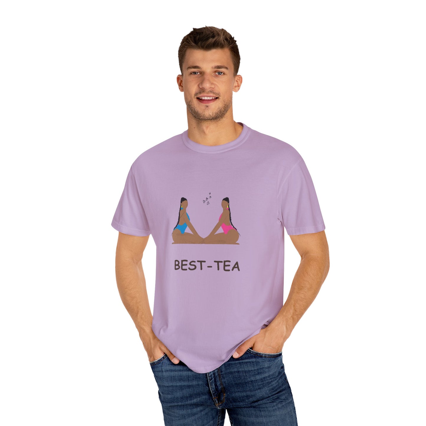 "Best Tea, besties" Unisex Garment-Dyed T-shirt