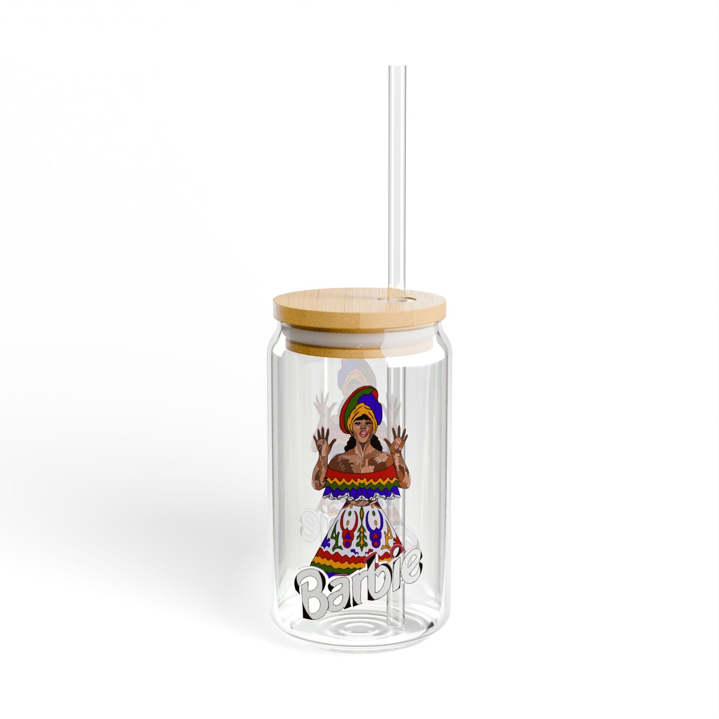 “Caribbean Barbie” Sipper Glass, 16oz