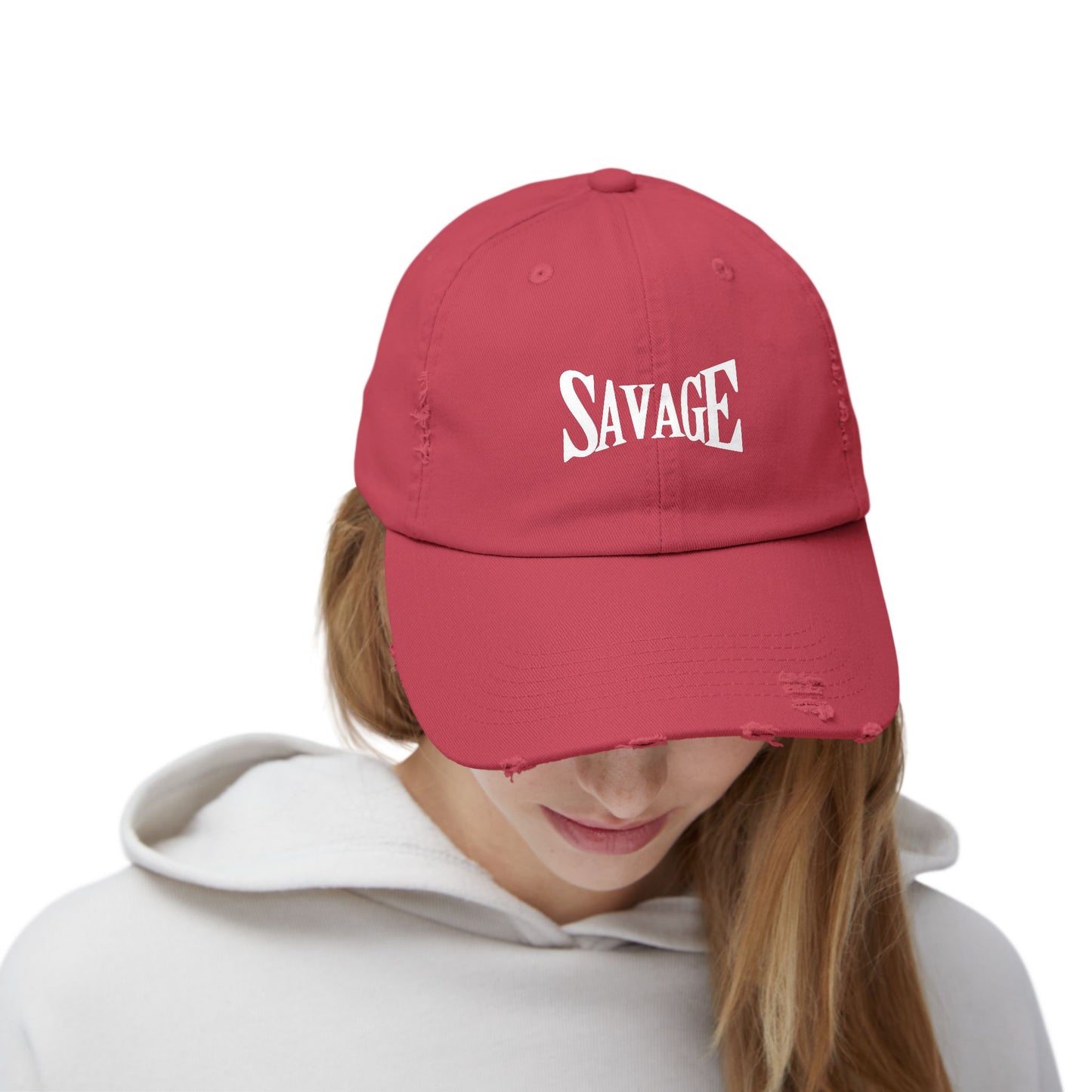 “Savage”Unisex Distressed Cap