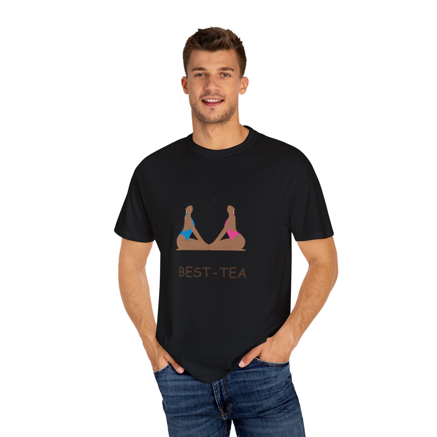 "Best Tea, besties" Unisex Garment-Dyed T-shirt