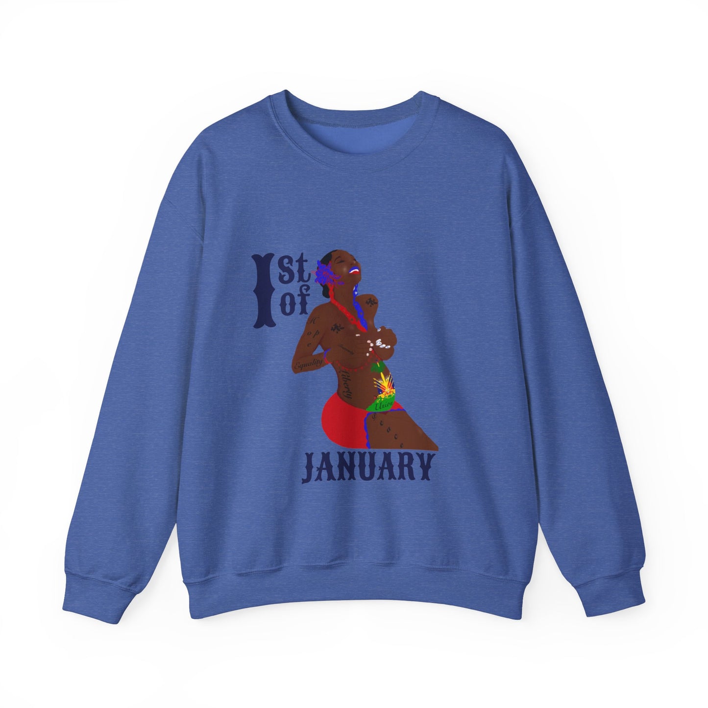 "1st of January/ Haitian Independence Day" Unisex Heavy Blend™ Crewneck Sweatshirt