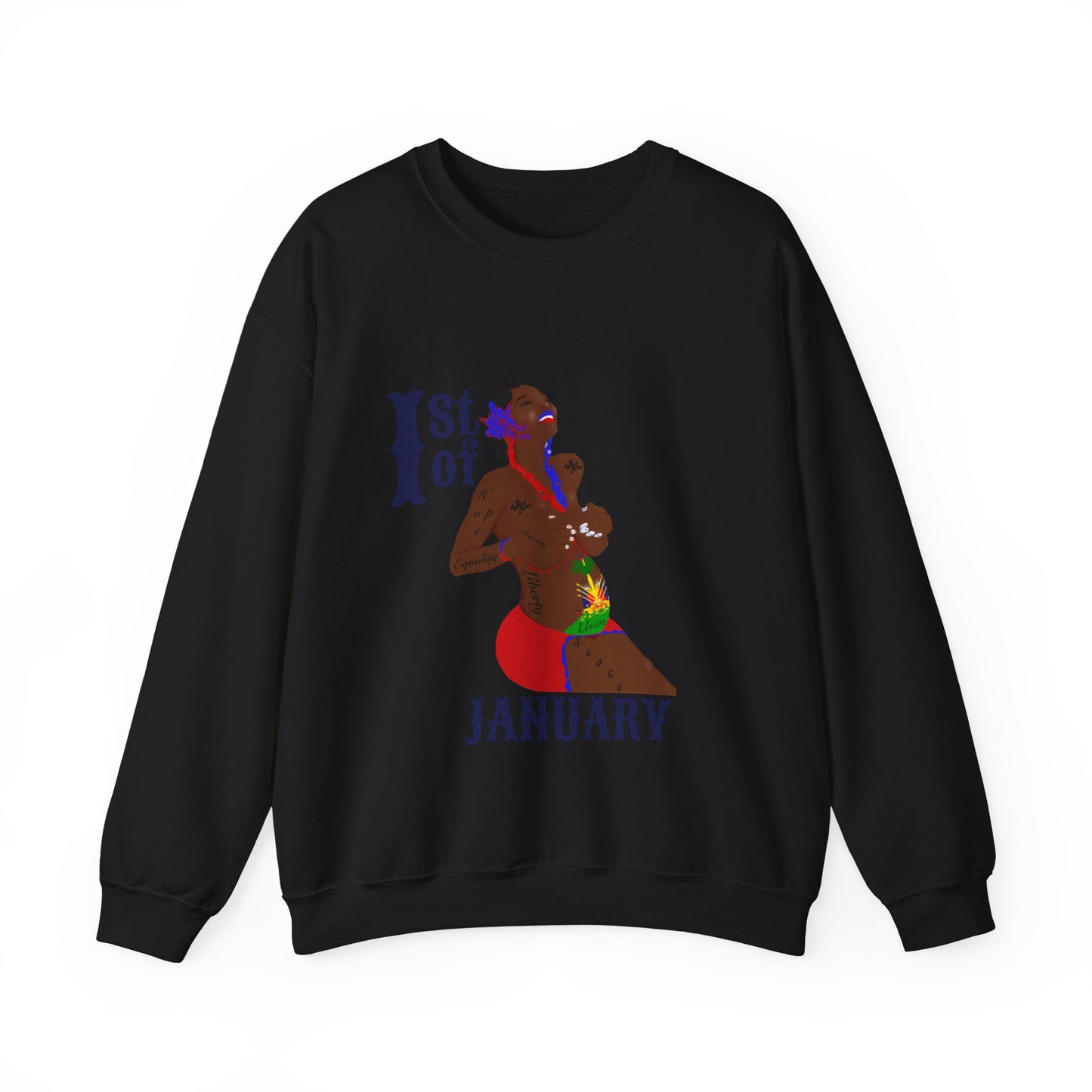 "1st of January/ Haitian Independence Day" Unisex Heavy Blend™ Crewneck Sweatshirt