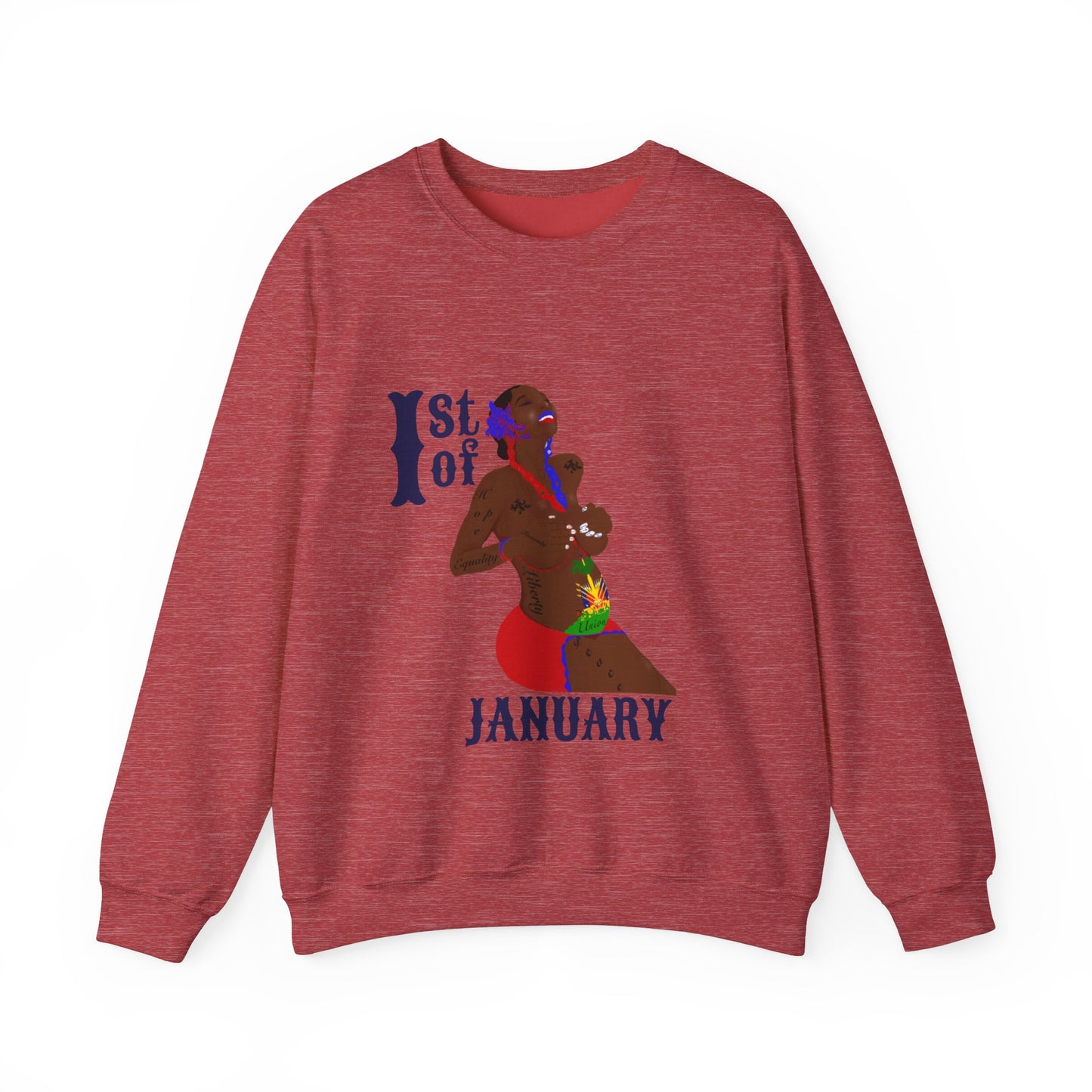 "1st of January/ Haitian Independence Day" Unisex Heavy Blend™ Crewneck Sweatshirt