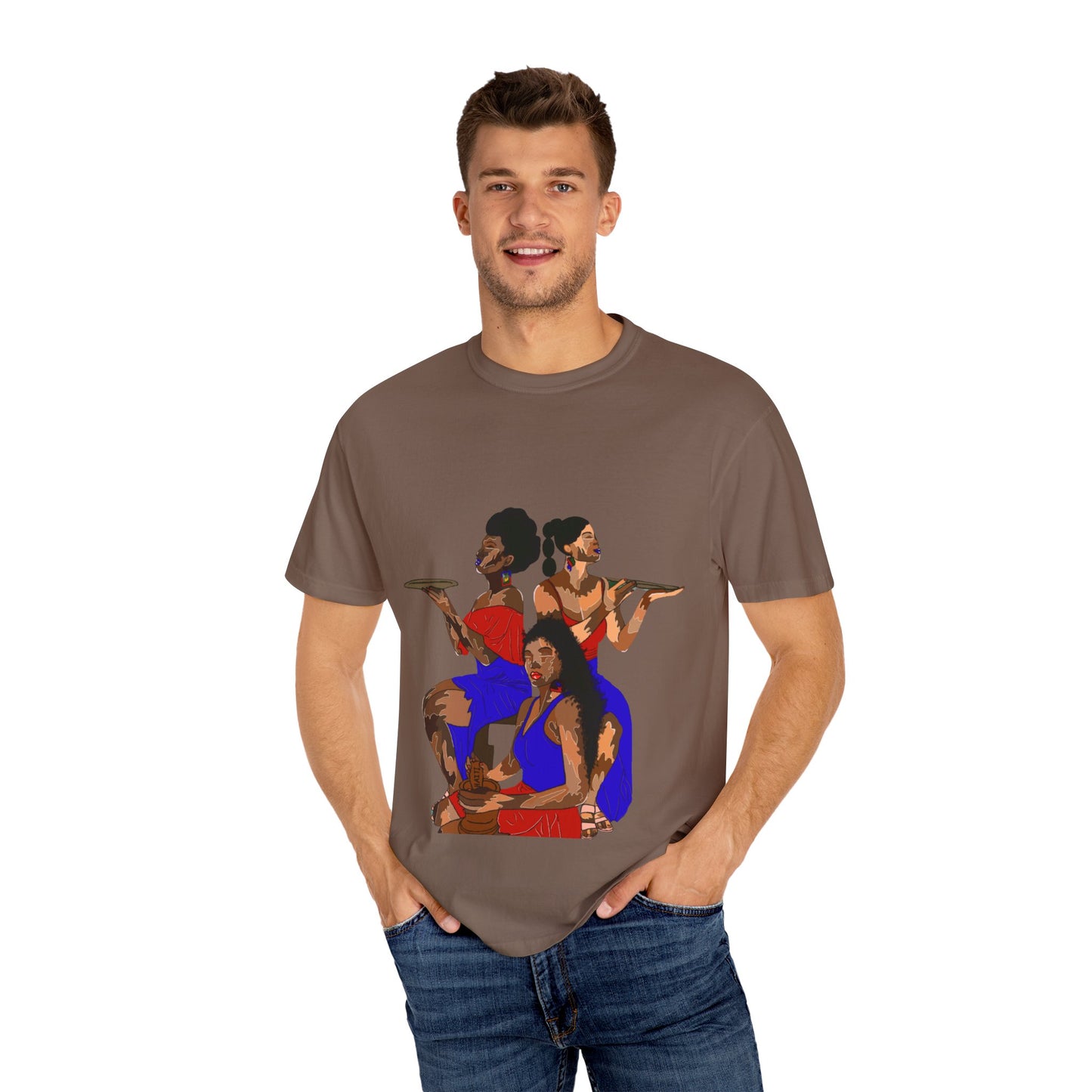 “Melanin, Haitian pride” Unisex Garment-Dyed T-shirt