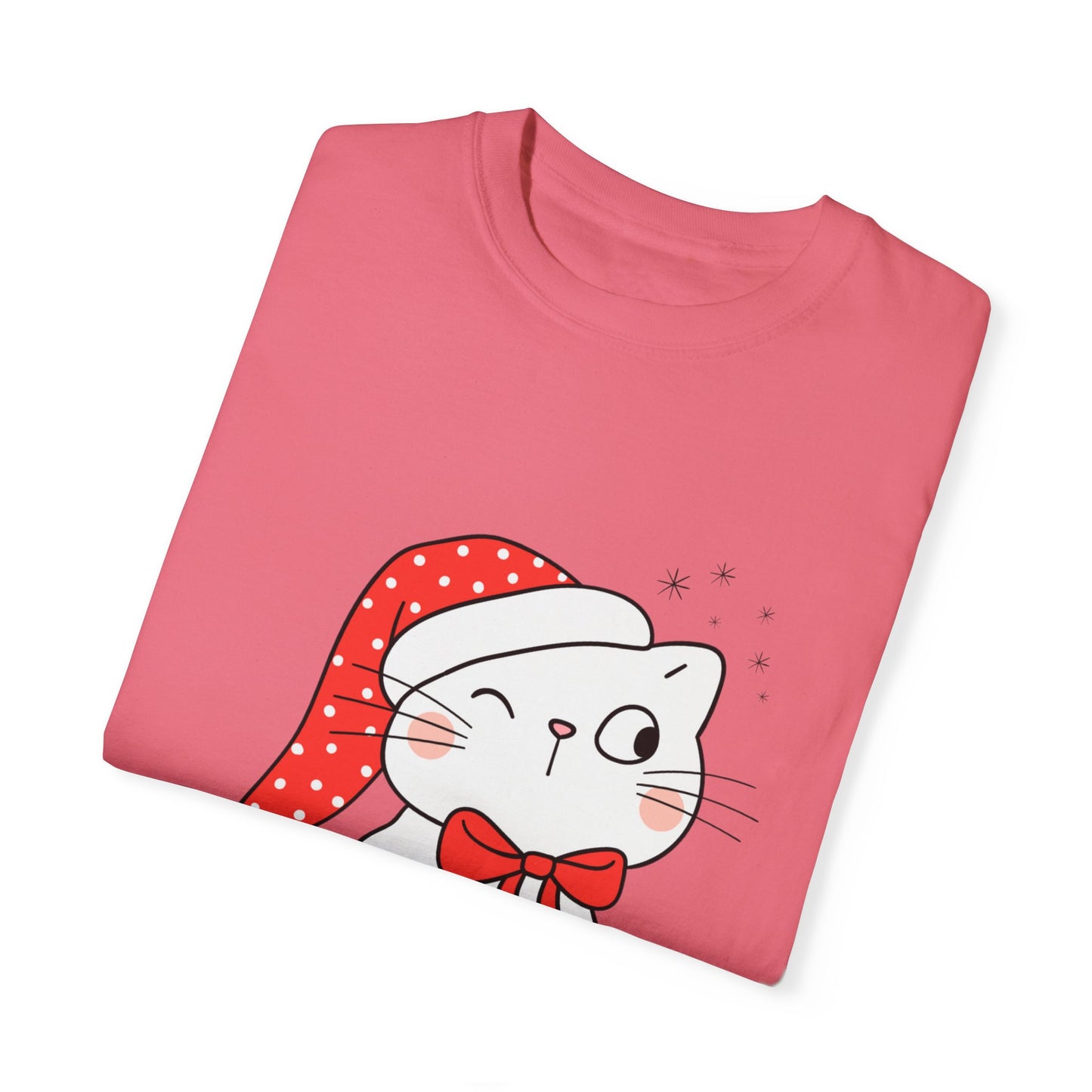 "Meowy Christmas" Unisex Garment-Dyed T-shirt