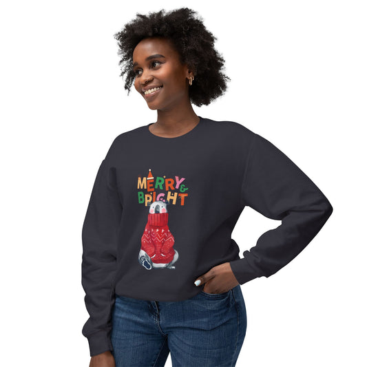 "Polar Bear" Unisex Lightweight Crewneck Sweatshirt