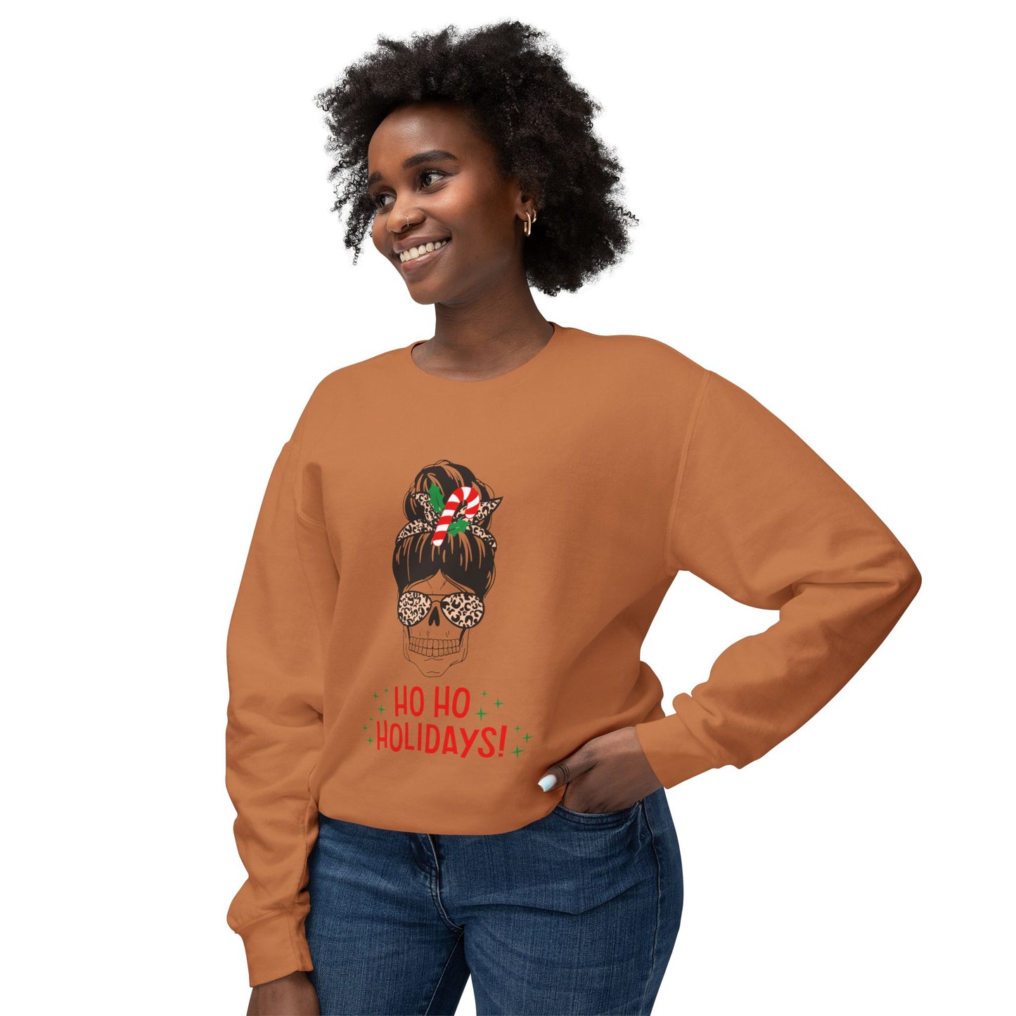 "Jingle Bells" Christmas Unisex Lightweight Crewneck Sweatshirt