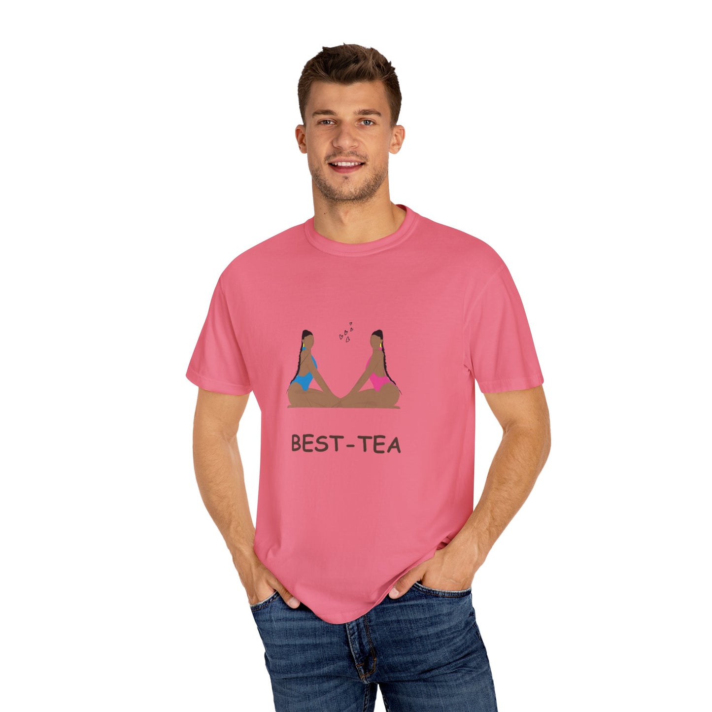 "Best Tea, besties" Unisex Garment-Dyed T-shirt