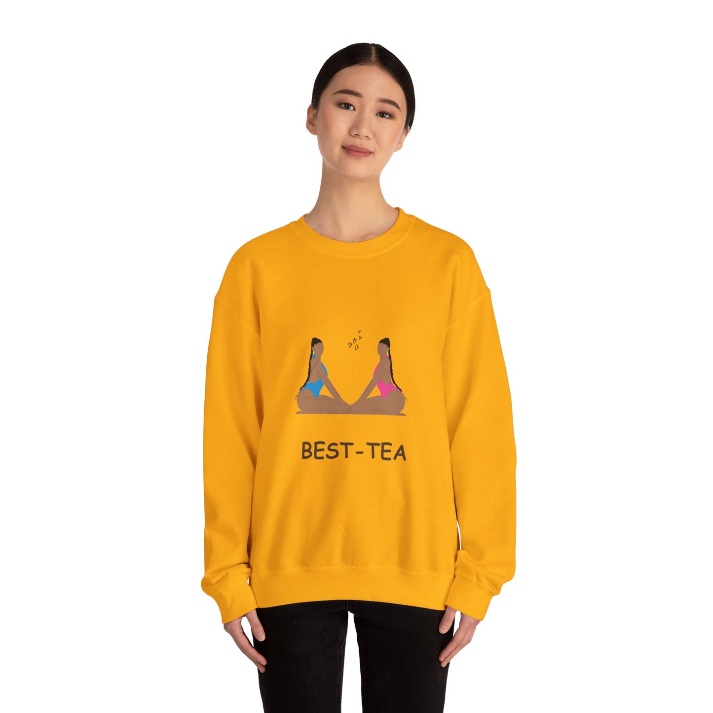 "Best Tea, besties" Unisex Heavy Blend™ Crewneck Sweatshirt