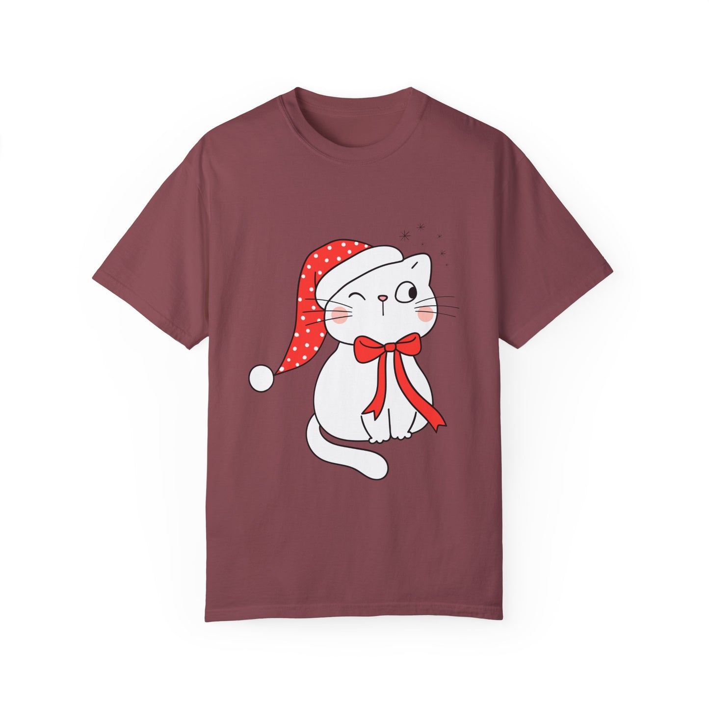 "Meowy Christmas" Unisex Garment-Dyed T-shirt