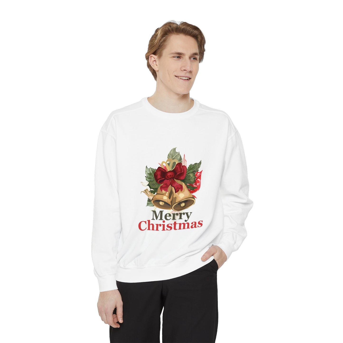 “Christmas Jingle Bells”Unisex Garment-Dyed Sweatshirt