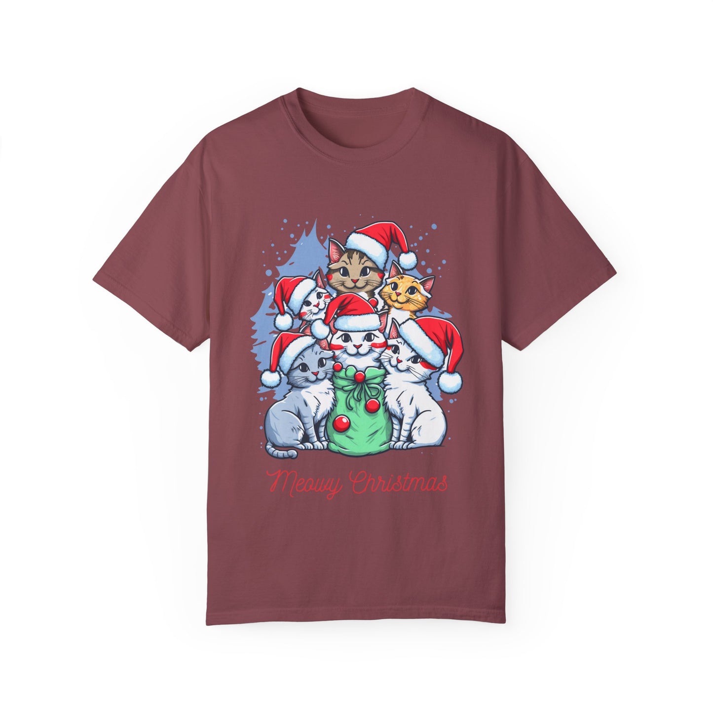 "Meawy Christmas" Unisex Garment-Dyed T-shirt