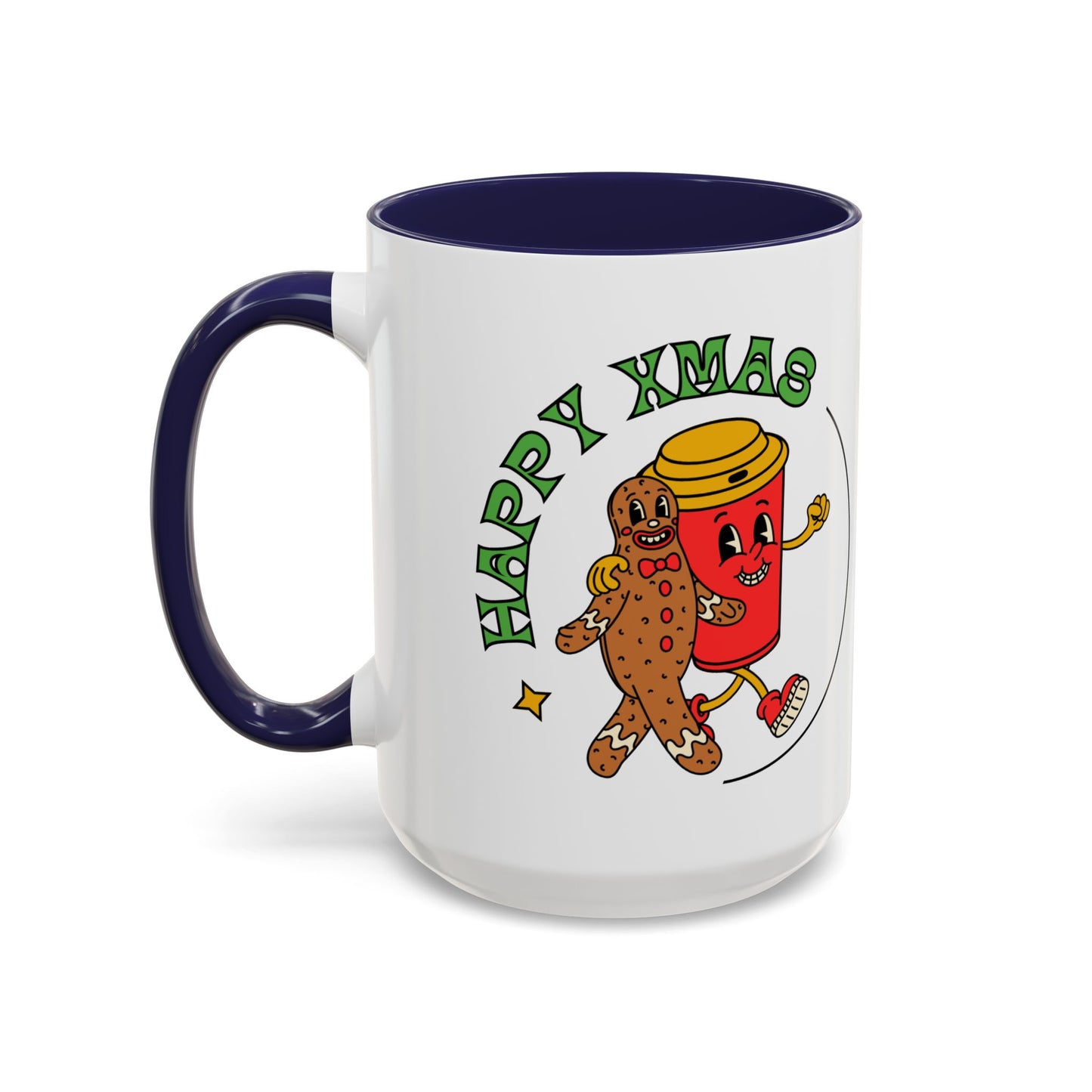 “Happy Xmas”Accent Coffee Mug (11, 15oz)