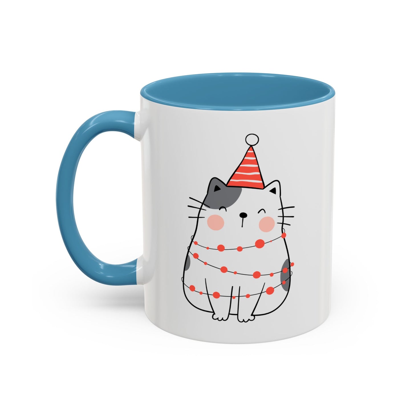 “Christmas Cat” Accent Coffee Mug (11, 15oz)