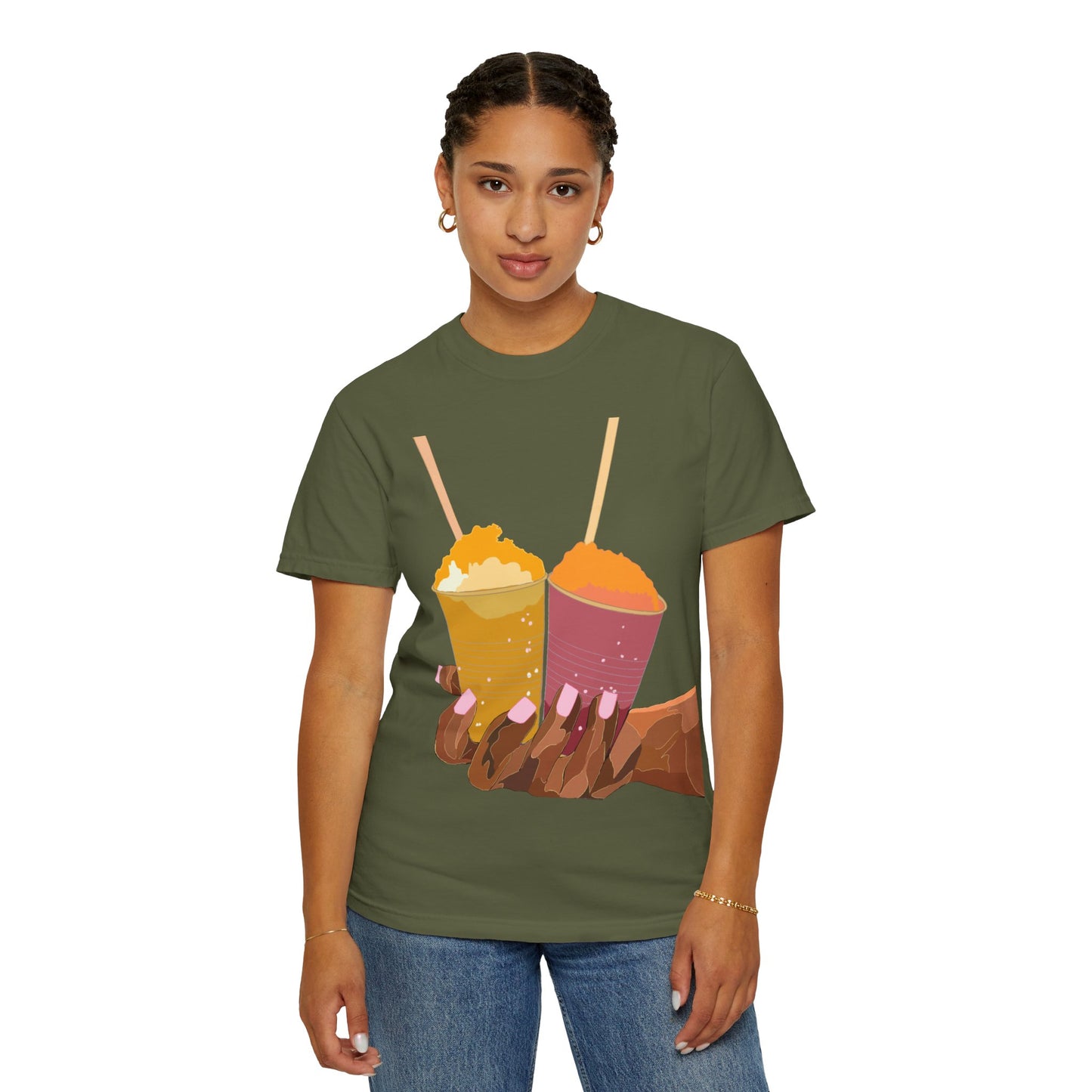 " Tropical Melanin" Unisex Garment-Dyed T-shirt