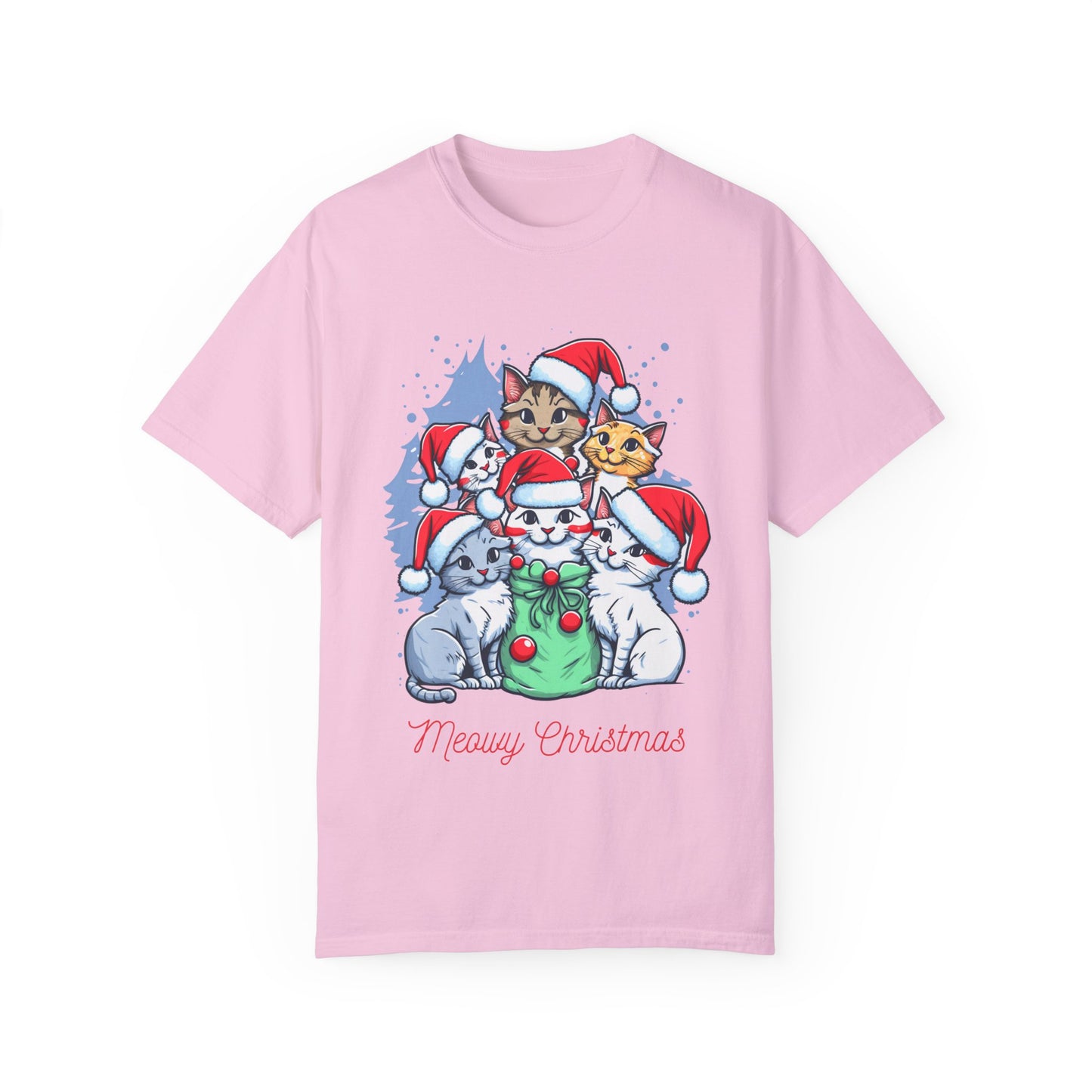 "Meawy Christmas" Unisex Garment-Dyed T-shirt