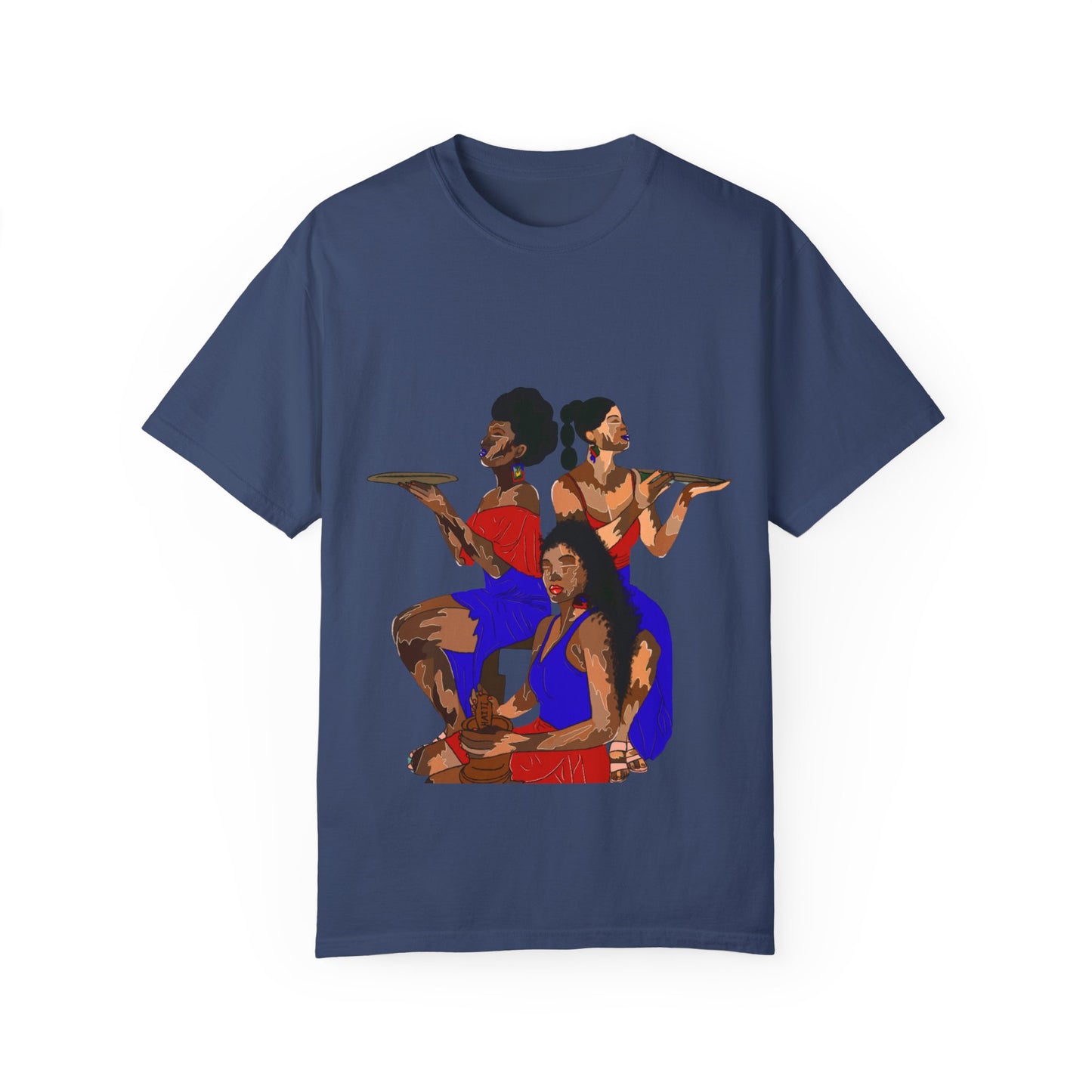 “Melanin, Haitian pride” Unisex Garment-Dyed T-shirt