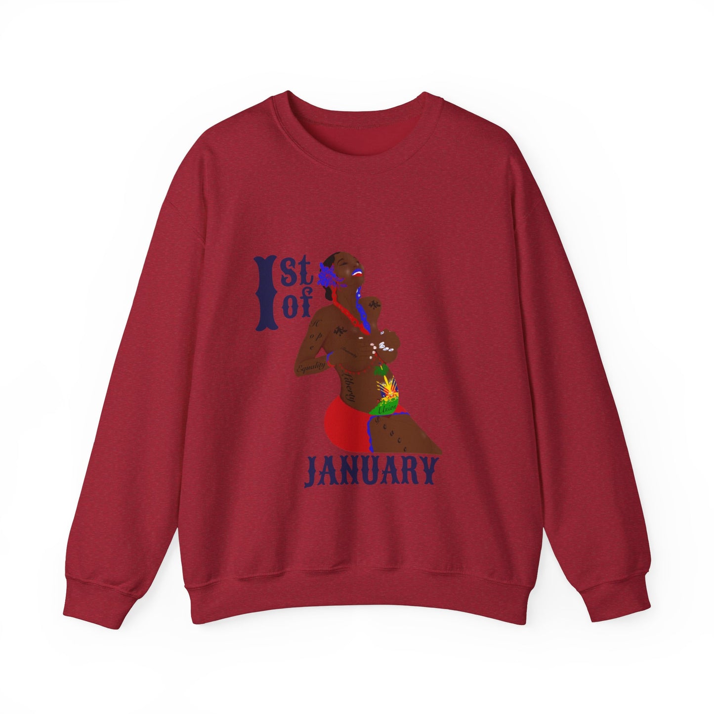 "1st of January/ Haitian Independence Day" Unisex Heavy Blend™ Crewneck Sweatshirt