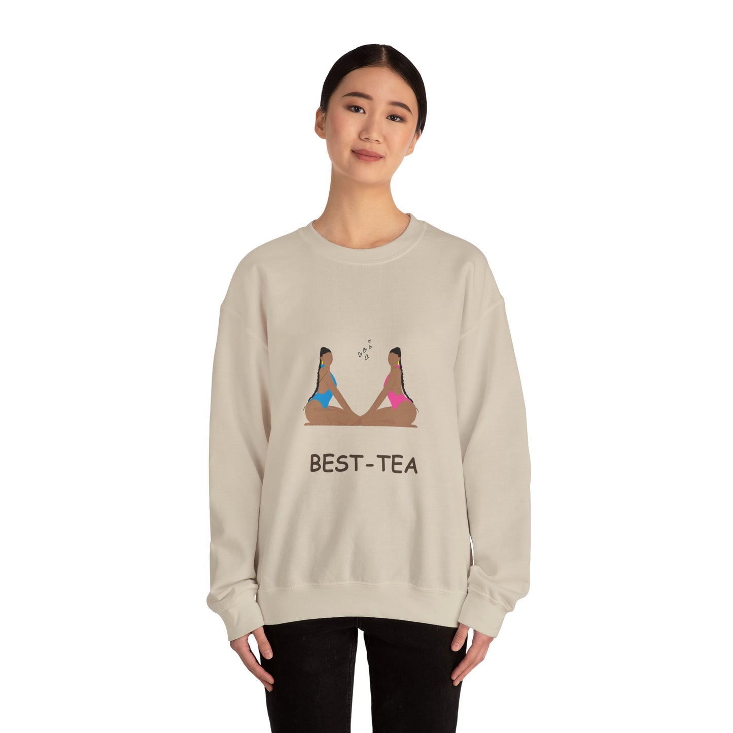 "Best Tea, besties" Unisex Heavy Blend™ Crewneck Sweatshirt