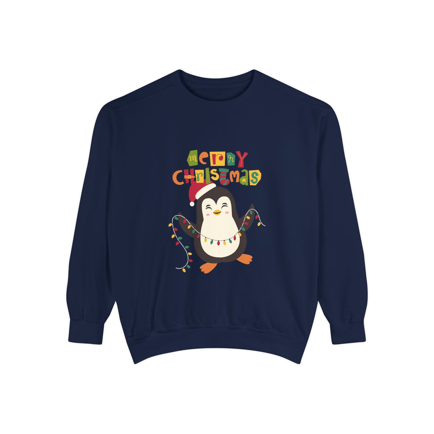 "Pingouin jingle belss"Unisex Garment-Dyed Sweatshirt