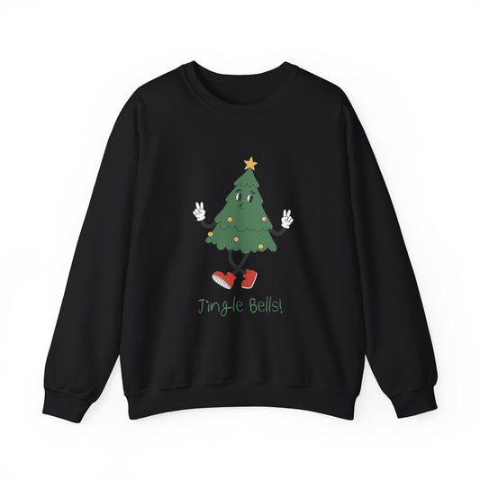 " Little Christmas Tree singing Jingle Bells" of Unisex Heavy Blend™ Crewneck Sweatshirt