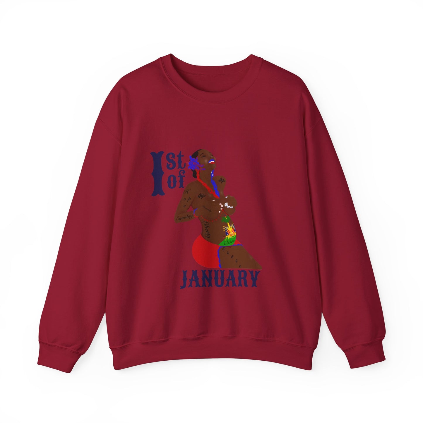 "1st of January/ Haitian Independence Day" Unisex Heavy Blend™ Crewneck Sweatshirt