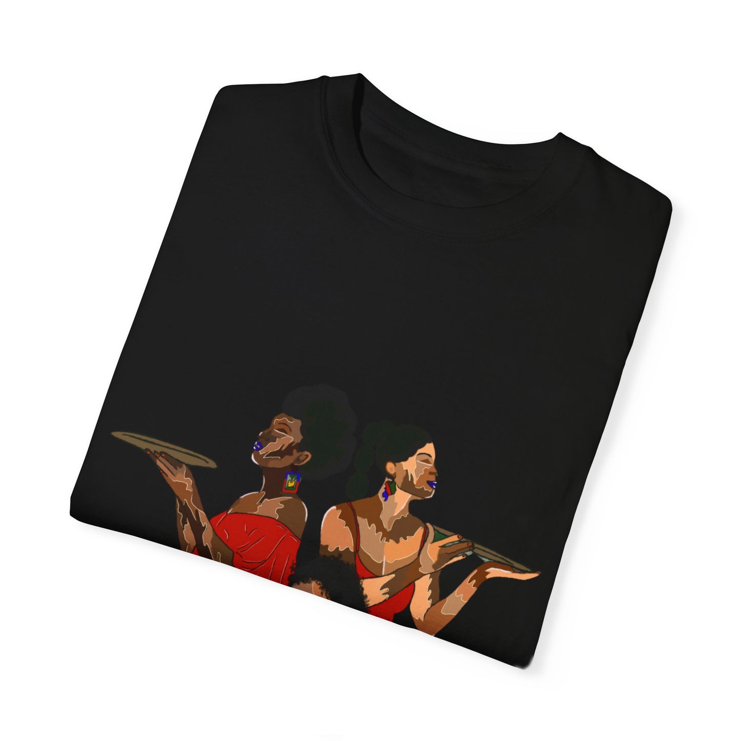 “Melanin, Haitian pride” Unisex Garment-Dyed T-shirt