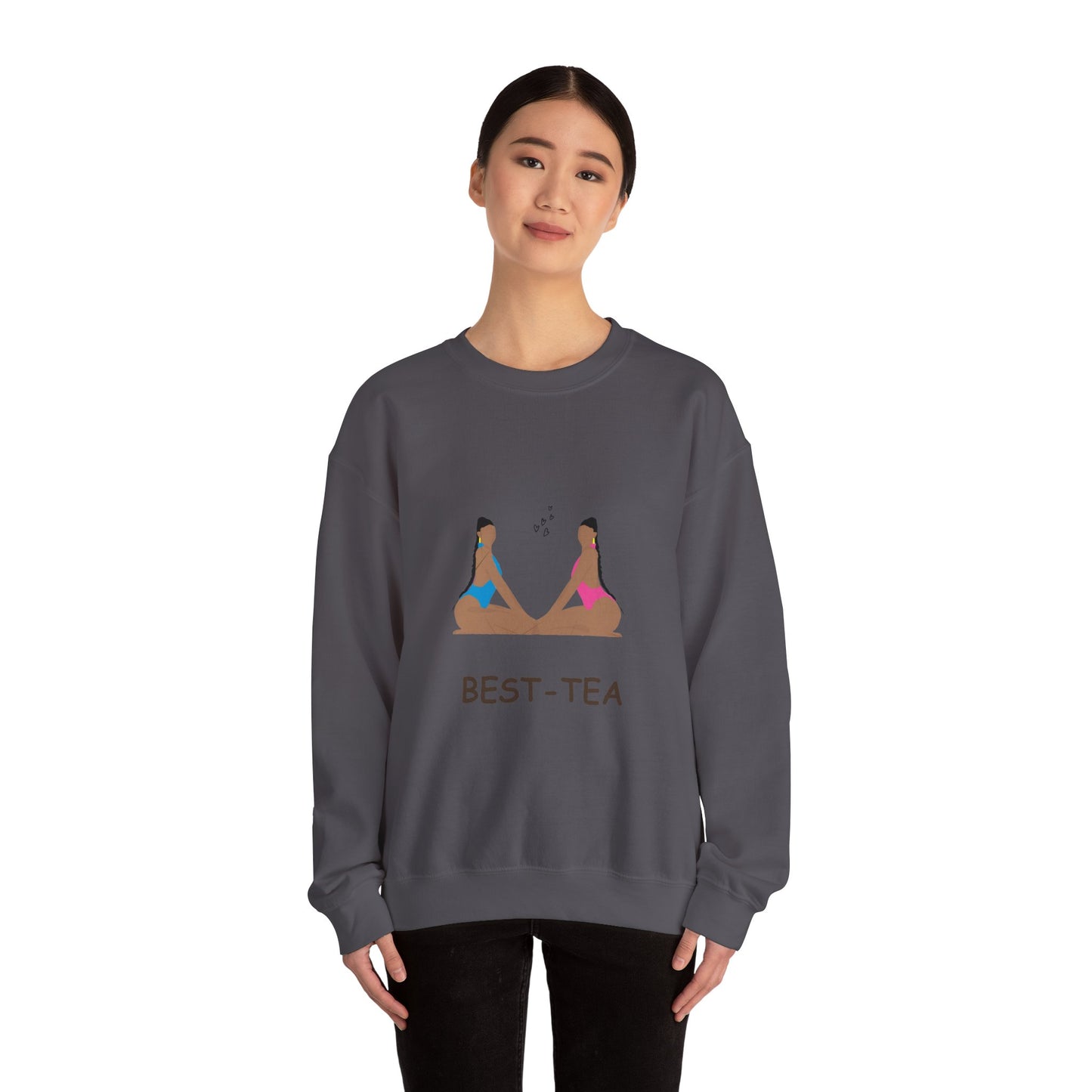 "Best Tea, besties" Unisex Heavy Blend™ Crewneck Sweatshirt