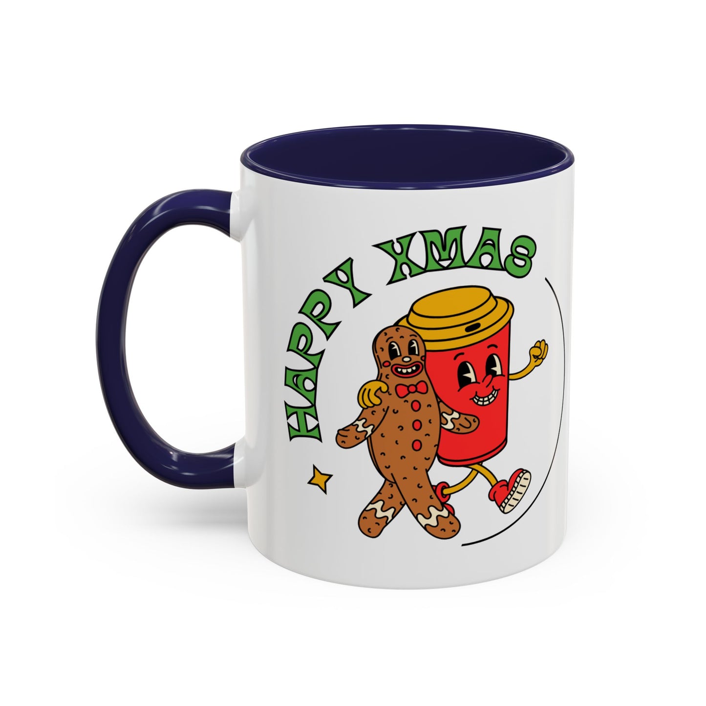 “Happy Xmas”Accent Coffee Mug (11, 15oz)