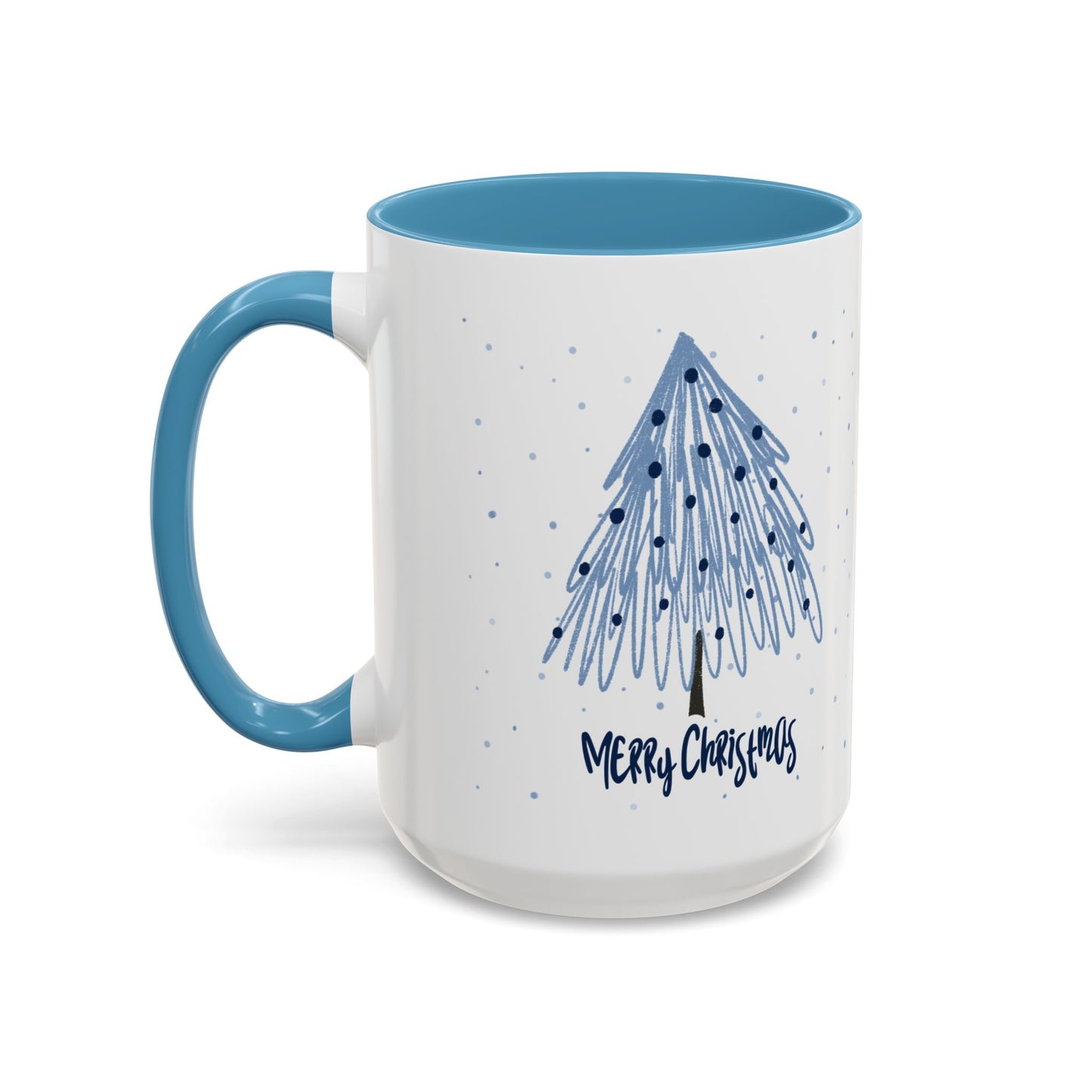 “Blue Christmas Tree” Accent Coffee Mug (11, 15oz)