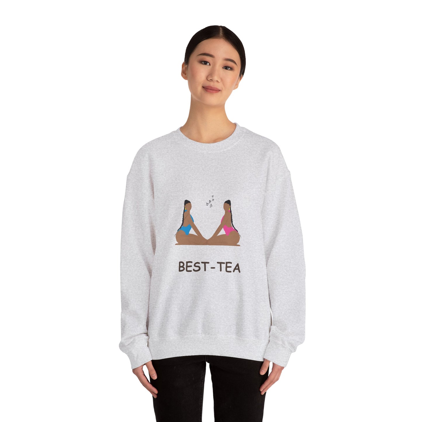 "Best Tea, besties" Unisex Heavy Blend™ Crewneck Sweatshirt