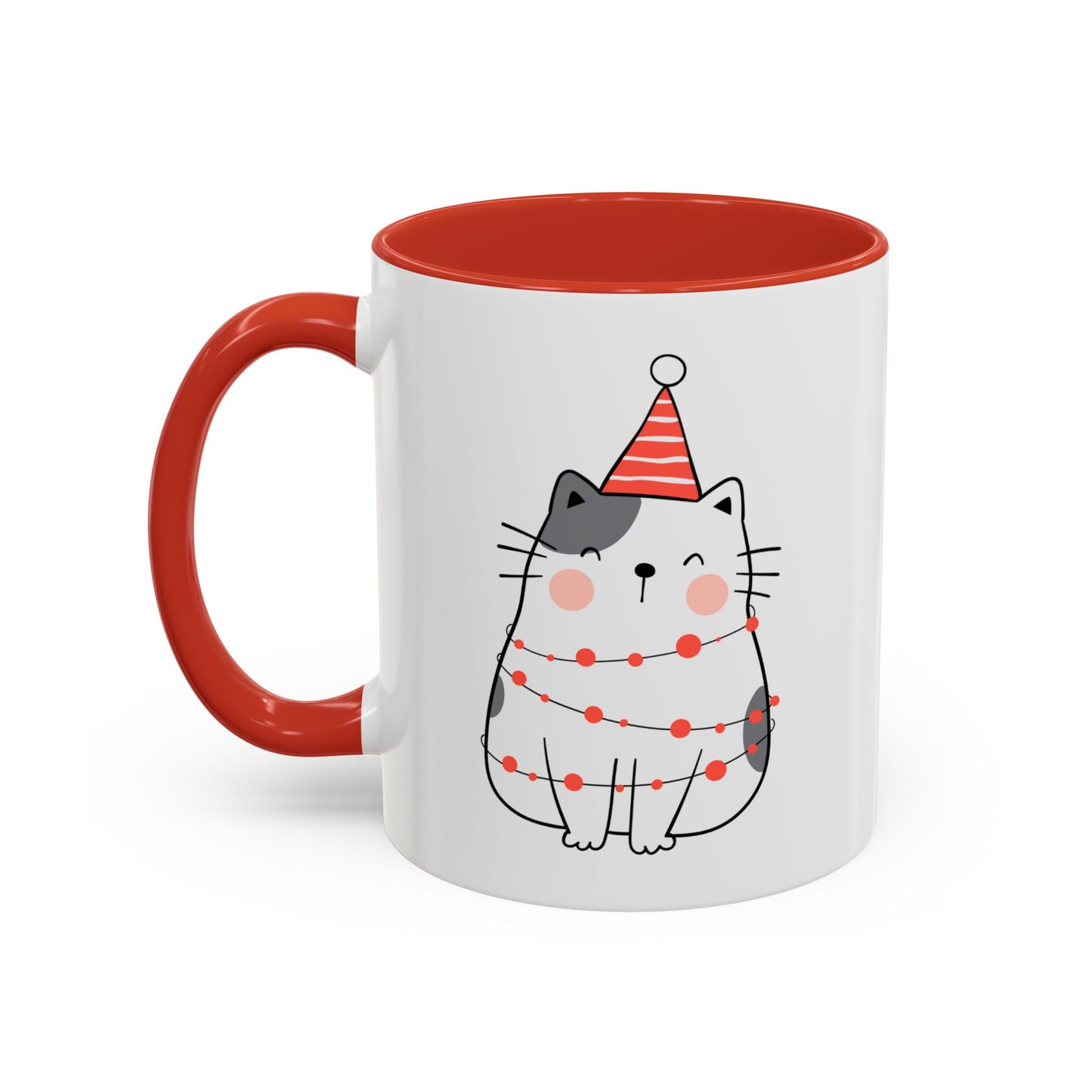 “Christmas Cat” Accent Coffee Mug (11, 15oz)